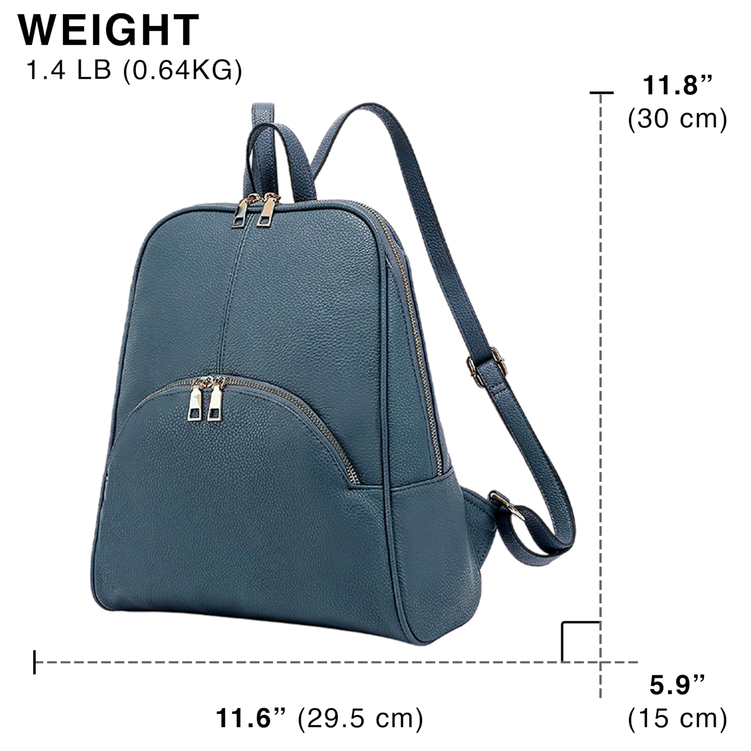 Scarleton Women's Mini Backpack Purse - Light Blue for Travel & Daily Use