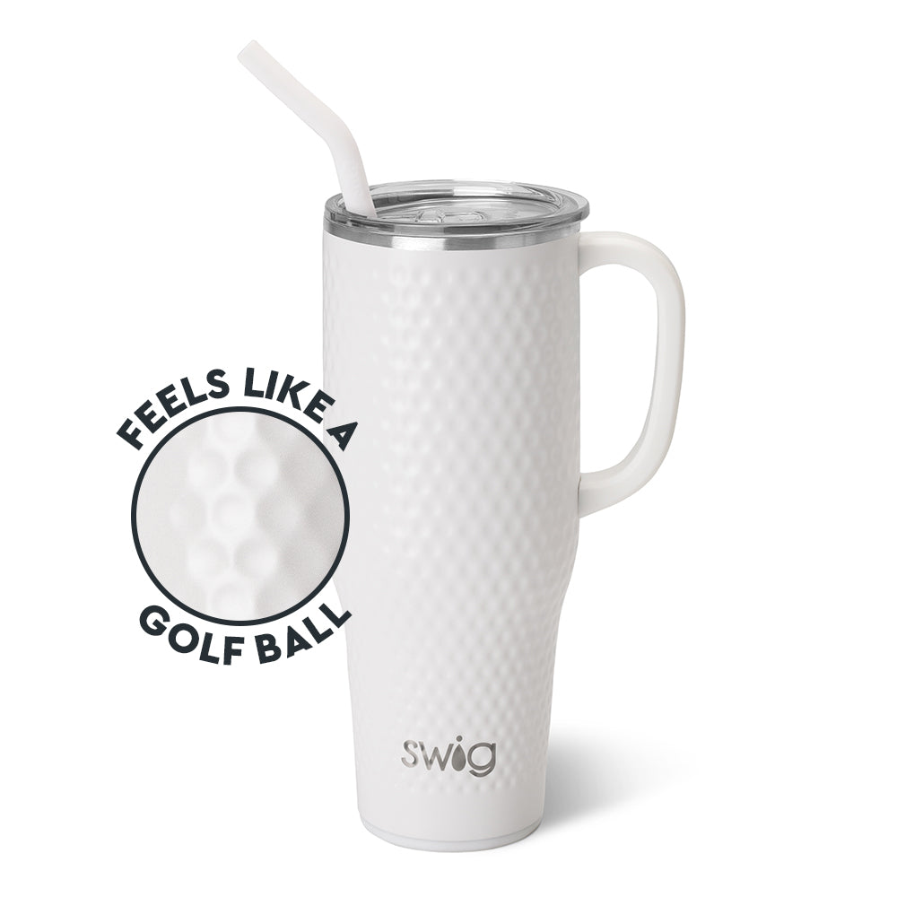 40oz Golf Ball Design Mega Mug - Large Insulated Coffee Cup for Golf Lovers - Perfect for Home, Office & Golf Course Use