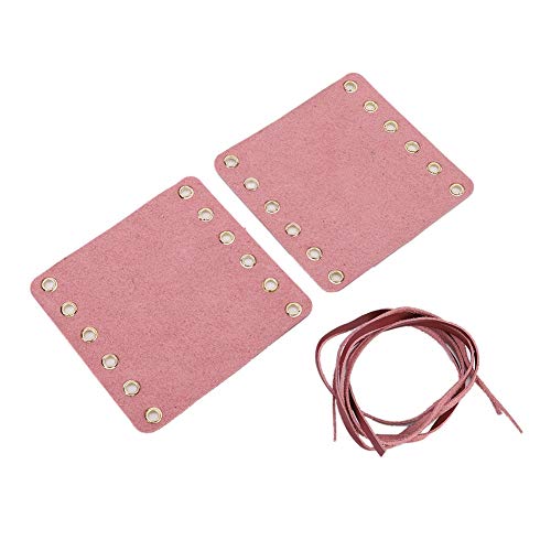 Red Leather Motorcycle Grip Covers 2Pcs with Strap, 4.33 x 4.53inch Handlebar Hand Grip Covers for Motorcycle Modification Accessories, Perfect for Cruiser, Sport, and Touring Bikes