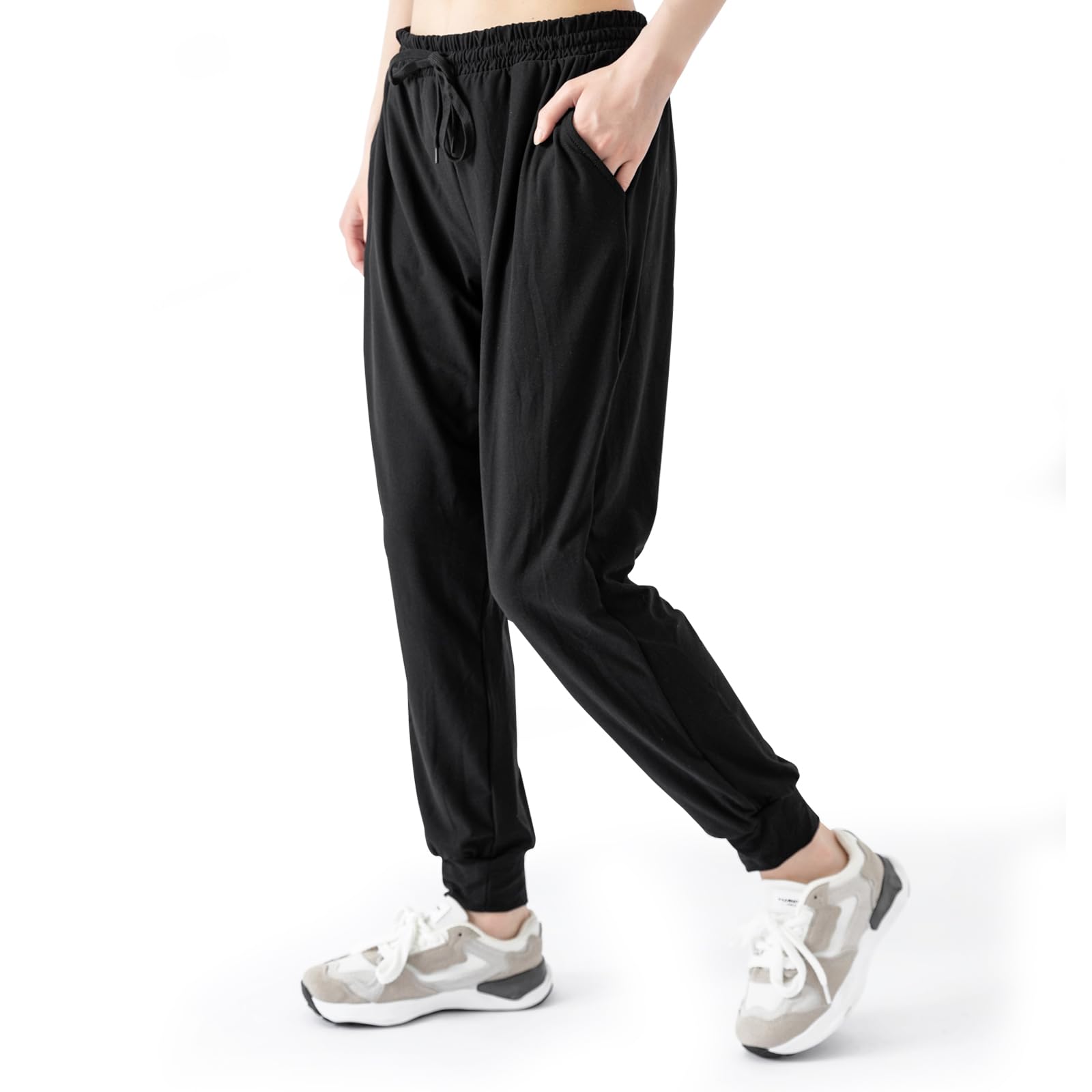 TRIUNION 2 Pack Women's Lightweight Sweatpants with Pockets - Jogger Pants for Lounge, Workout, Running & Yoga | Perfect for Gym, Home & Outdoor Activities