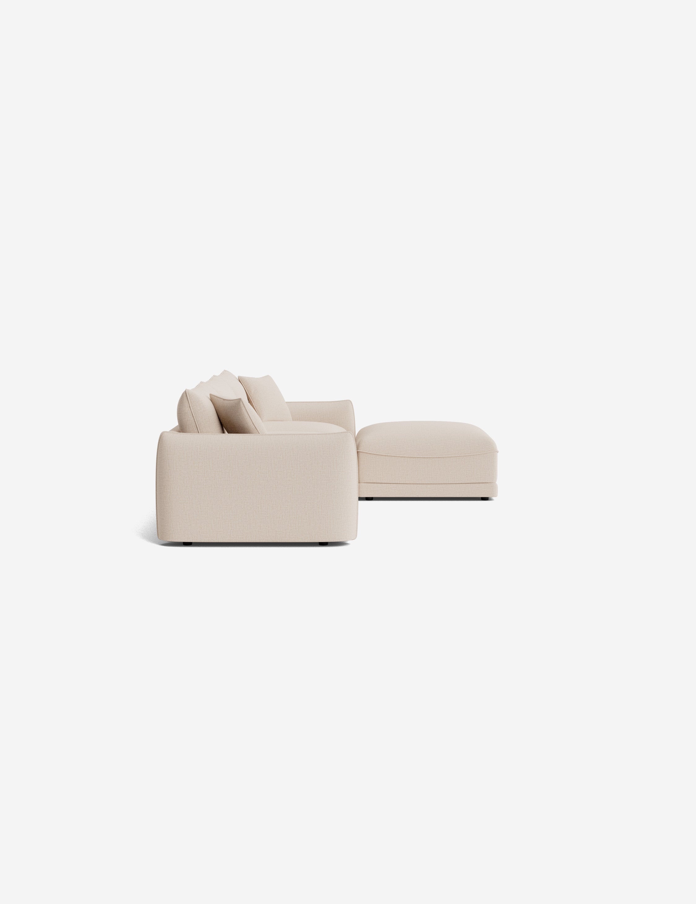 Balmer Sectional Sofa with Ottoman - Modern L-Shaped Couch Set for Living Room, Family Room & Lounge | Comfortable & Stylish Home Furniture