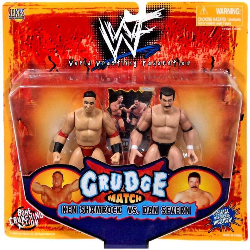 Vintage 1998 WWF Jakks Pacific Grudge Match Wrestling Action Figure Set - Ken Shamrock vs. Dan Severn - Collectible Wrestling Toys for Fans & Display - Perfect for WWE Memorabilia Collections & Wrestling Enthusiasts
