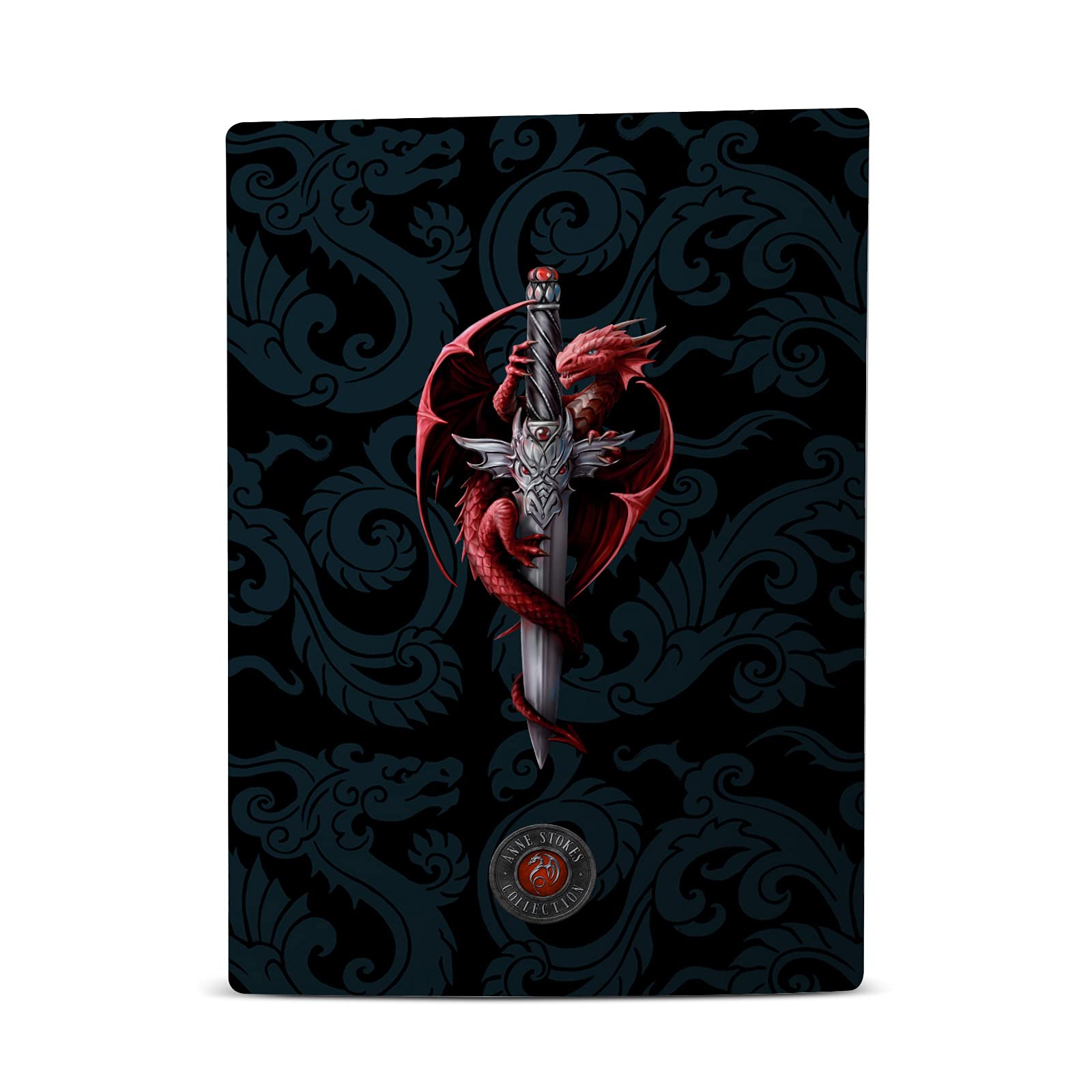 Officially Licensed Anne Stokes Dragon Dagger Art PS5 Skin Cover - Matte Vinyl Faceplate Sticker for Sony PlayStation 5 Disc Console & DualSense Controller - Perfect for Gaming Setups & Collector Displays
