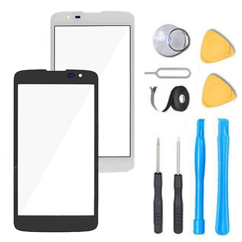 LG Phoenix 2 Screen Protector - Premium Tempered Glass Replacement Kit (Black/White) - Perfect for Cracked Screen Repair & Daily Protection