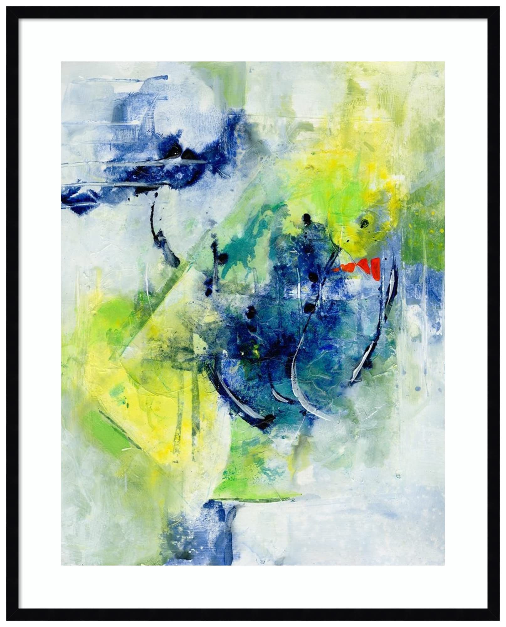 Amanti Art Framed Abstract Wall Art Print - 41x33 Springtime Abstract II by Joyce Combs | Modern Contemporary Decor | Large Poster Painting for Living Room, Bedroom, Bathroom | Perfect for Home Office & Dining Room Decor
