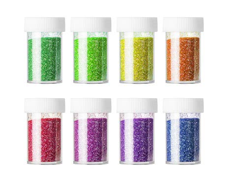 Western World Fine Sparkling Nail Glitter Powder Dust - 8 Pack Multicolor Nail Art Glitters for Acrylic Nails, Gel Polish, DIY Manicure & Party Makeup