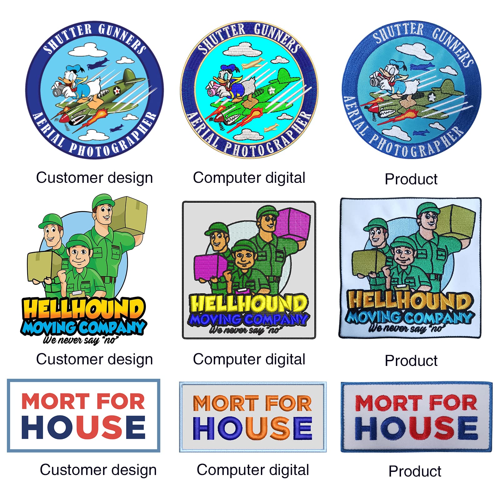 Custom Embroidery Patches - Personalized Iron On & Sew On Patches for Hats, Backpacks, Jeans, Jackets (4.1-6 Inch, 10 Pack) - DIY Clothing Decoration for Bikers, Scouts, Students & Fashion Enthusiasts