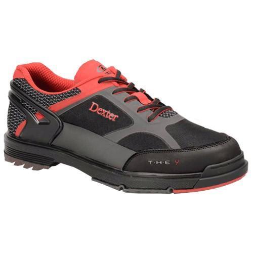 Dexter Men's The 9 HT Bowling Shoes - Black, Red & Grey Wide Width - Perfect for League Play & Tournament Performance