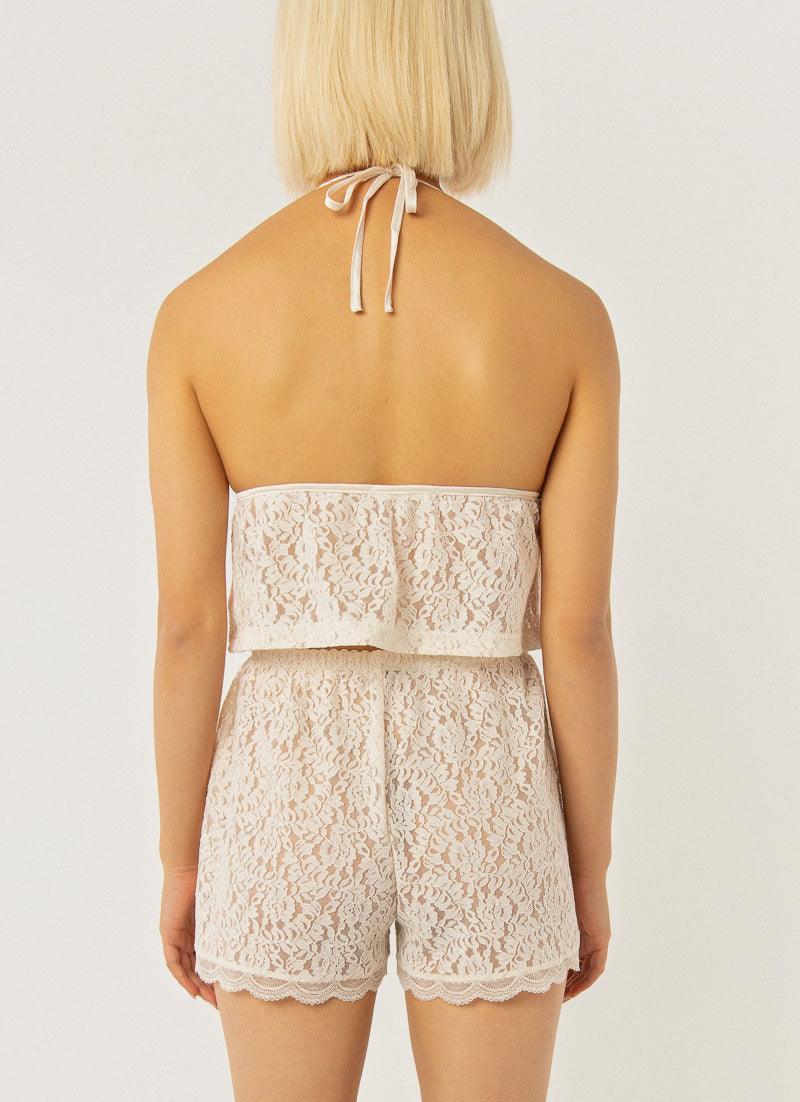 Elegant Ivory Lace Cami Top - Women's Romantic Lingerie & Layering Piece for Date Nights & Special Occasions