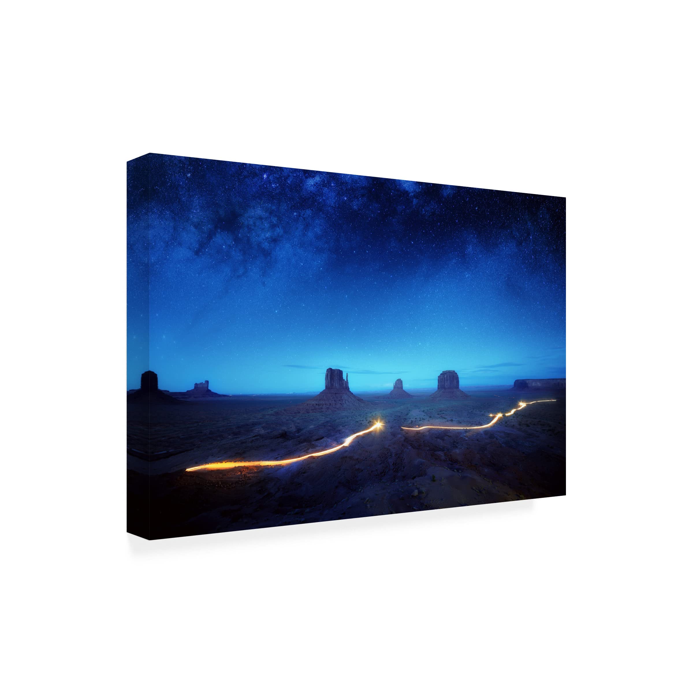 Trademark Fine Art 'Magic Monument Valley' Canvas Wall Art by Juan Pablo | Stunning Landscape Painting for Living Room, Bedroom & Office Decor