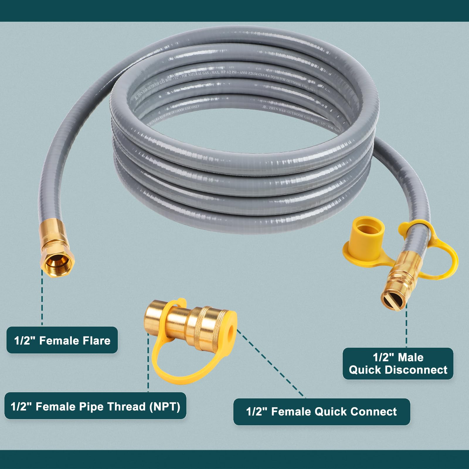 **GASPRO 12 Feet 1/2