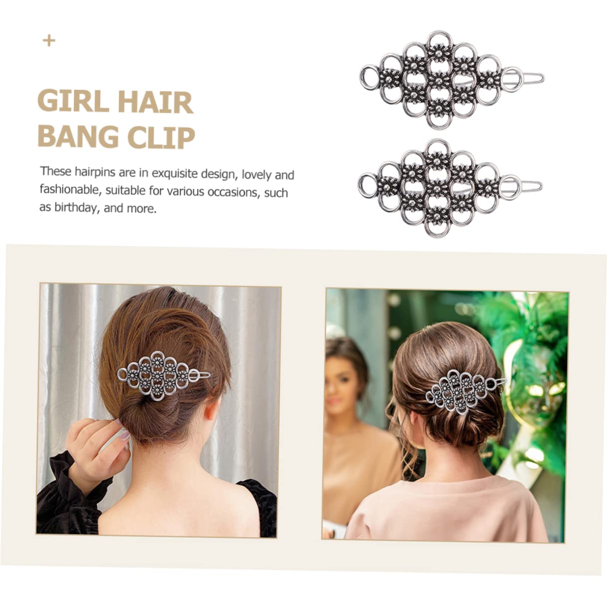 FOMIYES Floral Hair Clips for Women - Elegant Unique Design Hair Accessories with Decorative Flowers | Perfect for Weddings, Parties & Everyday Styling