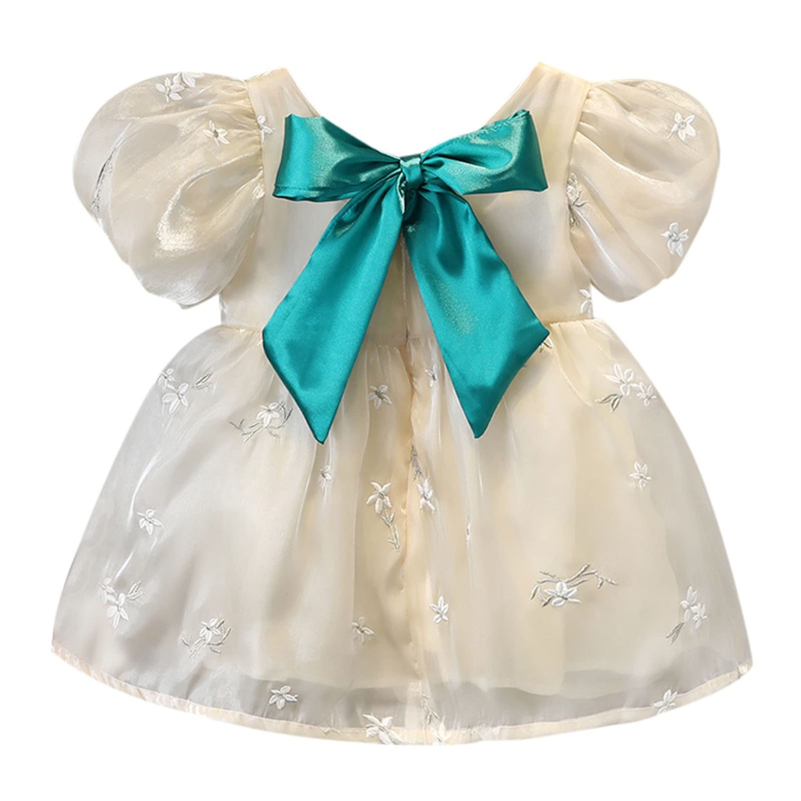 Toddler Girls Summer Princess Dress - Tulle Bow Patchwork Casual Outfit for Kids | Perfect for Birthday Parties, Photo Shoots & Special Occasions