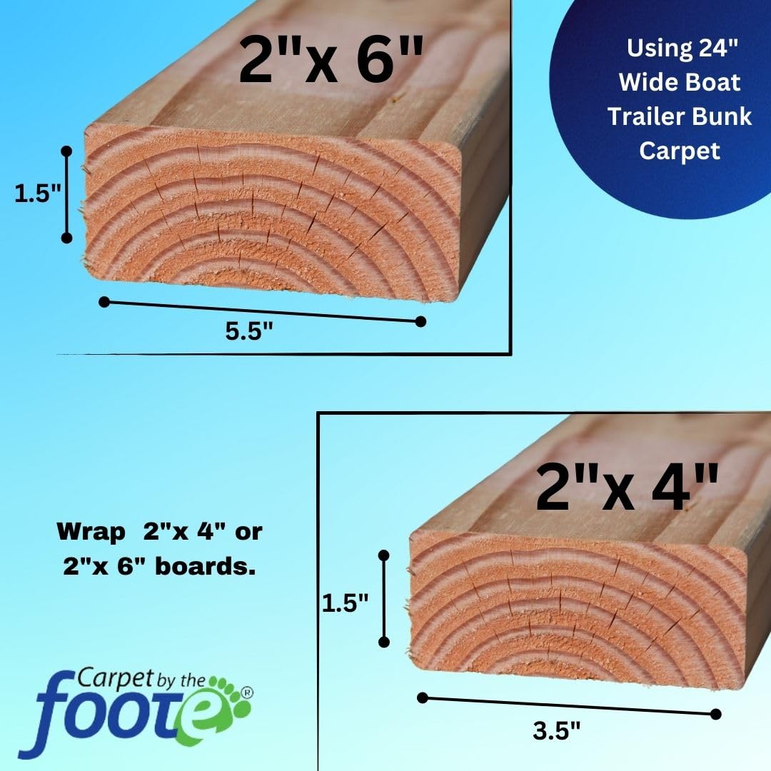 20oz Marine Boat Trailer Bunk Carpet - 24
