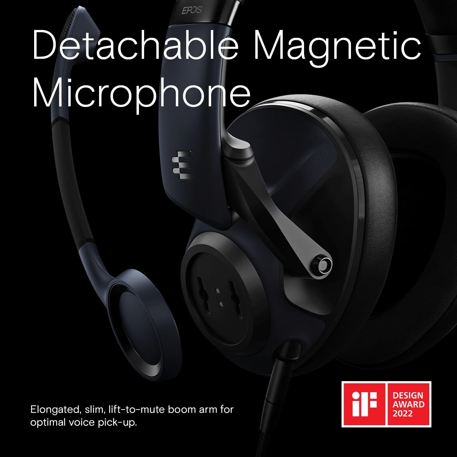 EPOS H6Pro Closed-Back Gaming Headset - Lightweight Over-Ear Headphones with Lift-to-Mute Mic - Compatible with Xbox, PS5, PS4, PC & Windows - Noise Isolation for Immersive Gaming & Streaming (Black) - Perfect for Competitive Gaming, Live Streaming & Online Meetings