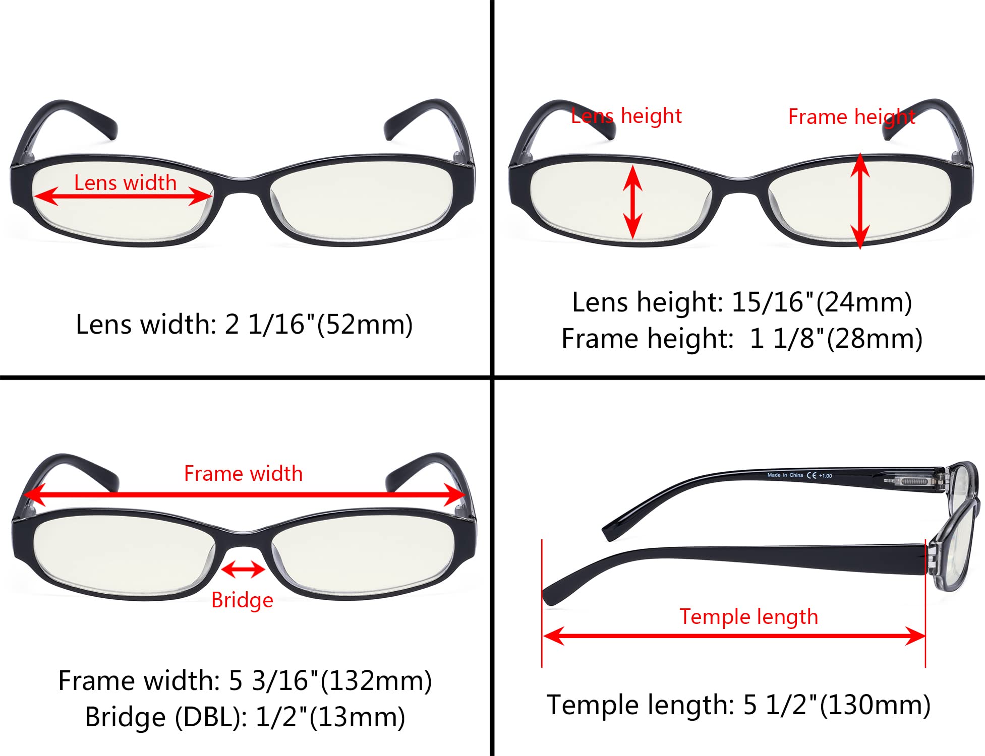 Eyekepper 5 Pack Blue Light Blocking Glasses for Women - Anti Eye Strain Computer Glasses +2.00 Reading Glasses for Office Work, Gaming & Screen Time