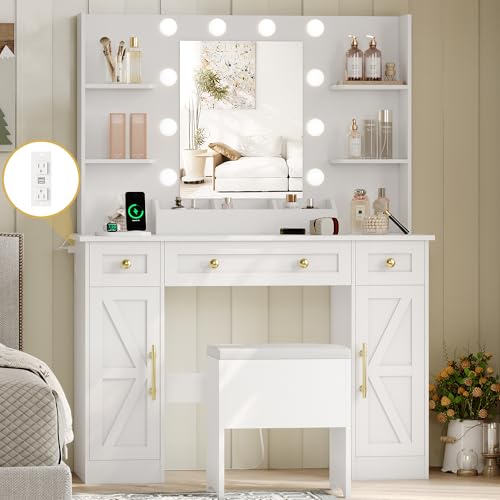 White With 2 Cabinets