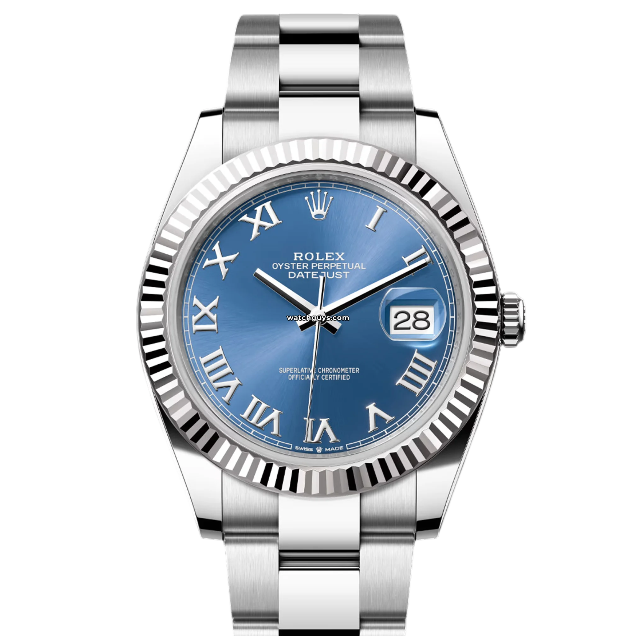 Rolex Datejust 126334 Men's Watch - Blue Dial, Roman Numerals, Oyster Bracelet - Luxury Dress Watch for Business & Formal Occasions