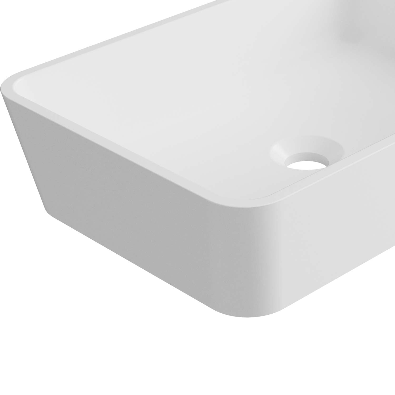 DAX Lotus Solid Surface Rectangle Vessel Sink - 16