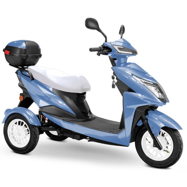 Premium Full-Size 3-Wheel Mobility Scooter for Adults - Lightweight & Foldable Electric Wheelchair with Comfortable Seat - Ideal for Shopping, Travel & Outdoor Activities