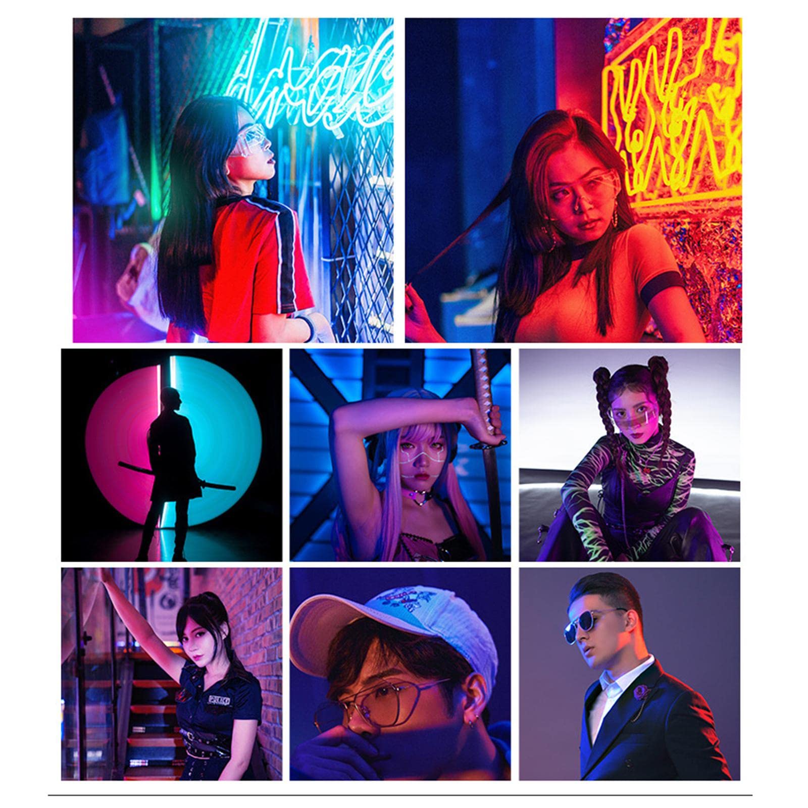 MYADDICTION RGB LED Folding Photography Light Bar - 3-Pack Fill Light for Video, YouTube, TikTok & Studio Shooting - Adjustable Color Temperature & Brightness for Cameras, DSLR, Smartphones & Vlogging