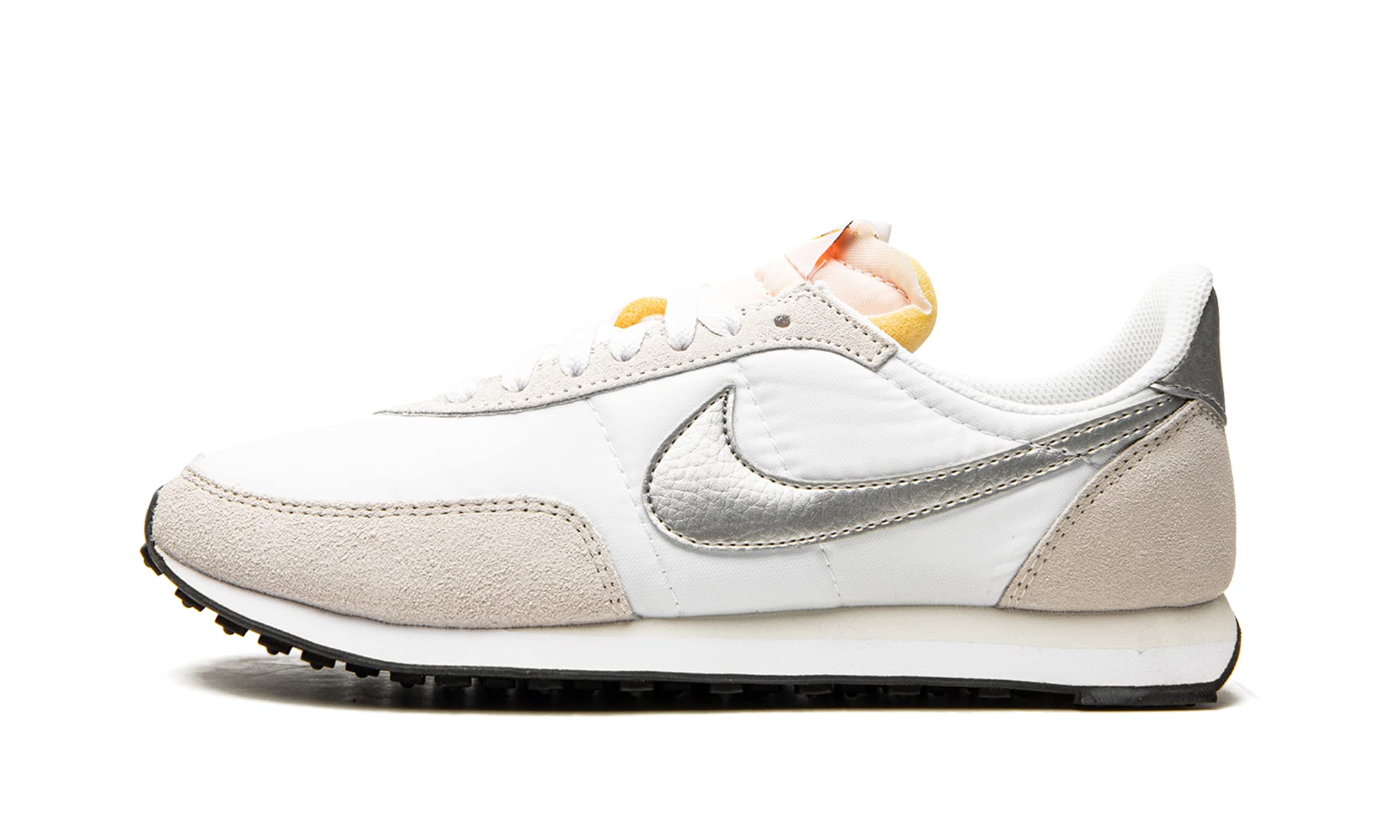 Nike Women's Waffle Trainer 2 Sneakers - White/Metallic Silver (Size 5.5W) | Lightweight Running Shoes for Women | Perfect for Jogging, Gym Workouts & Casual Wear