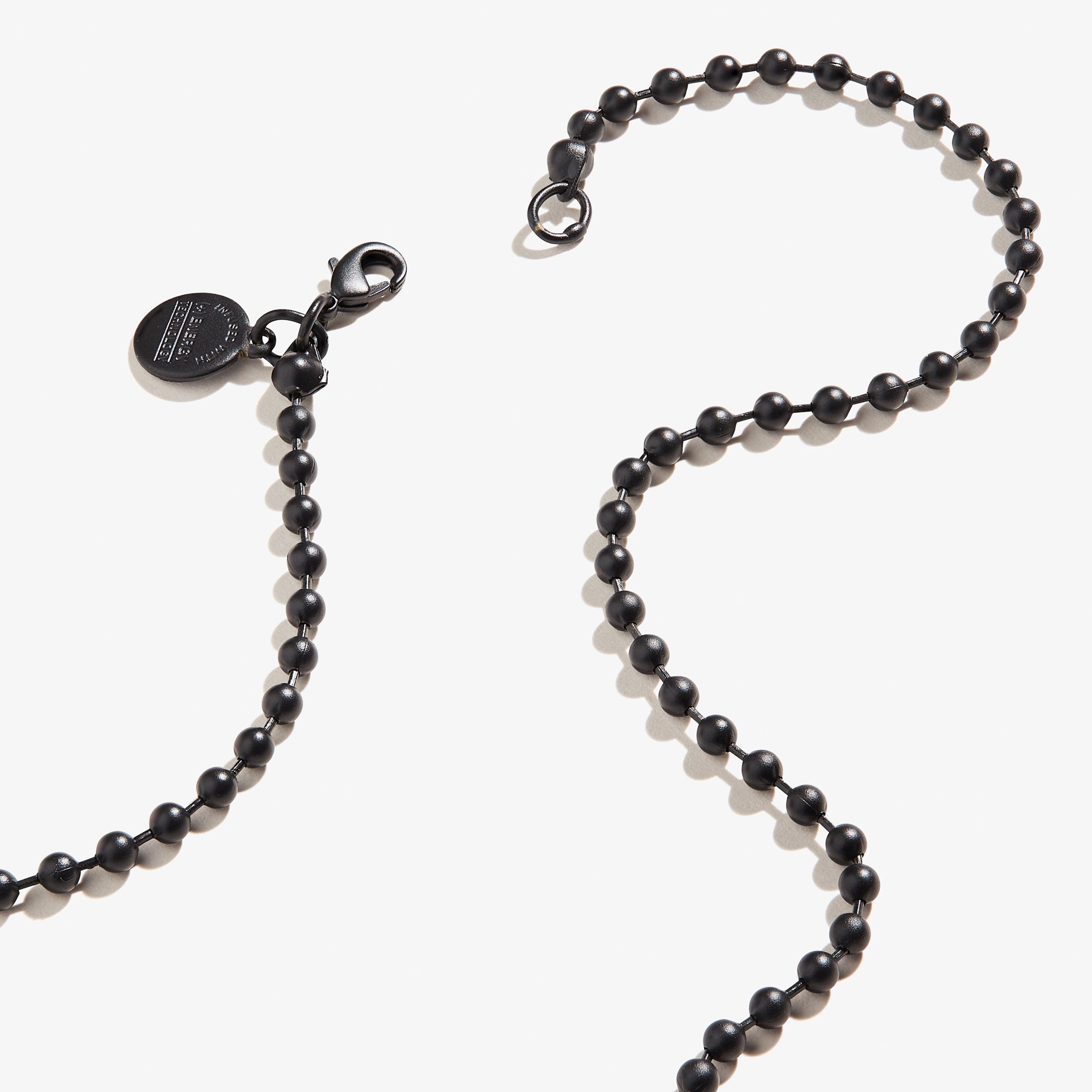 Black Ball Chain Necklace for Men & Women - Durable Stainless Steel Beaded Necklace Jewelry - Perfect for Everyday Wear, Gifts & Fashion Accessories