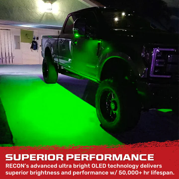 Ford Super Duty 2017-2025 Ultra Bright LED Mirror & Puddle Light Kit - Green | Off-Road Lighting Upgrade for Trucks & Towing (F250, F350, F450)