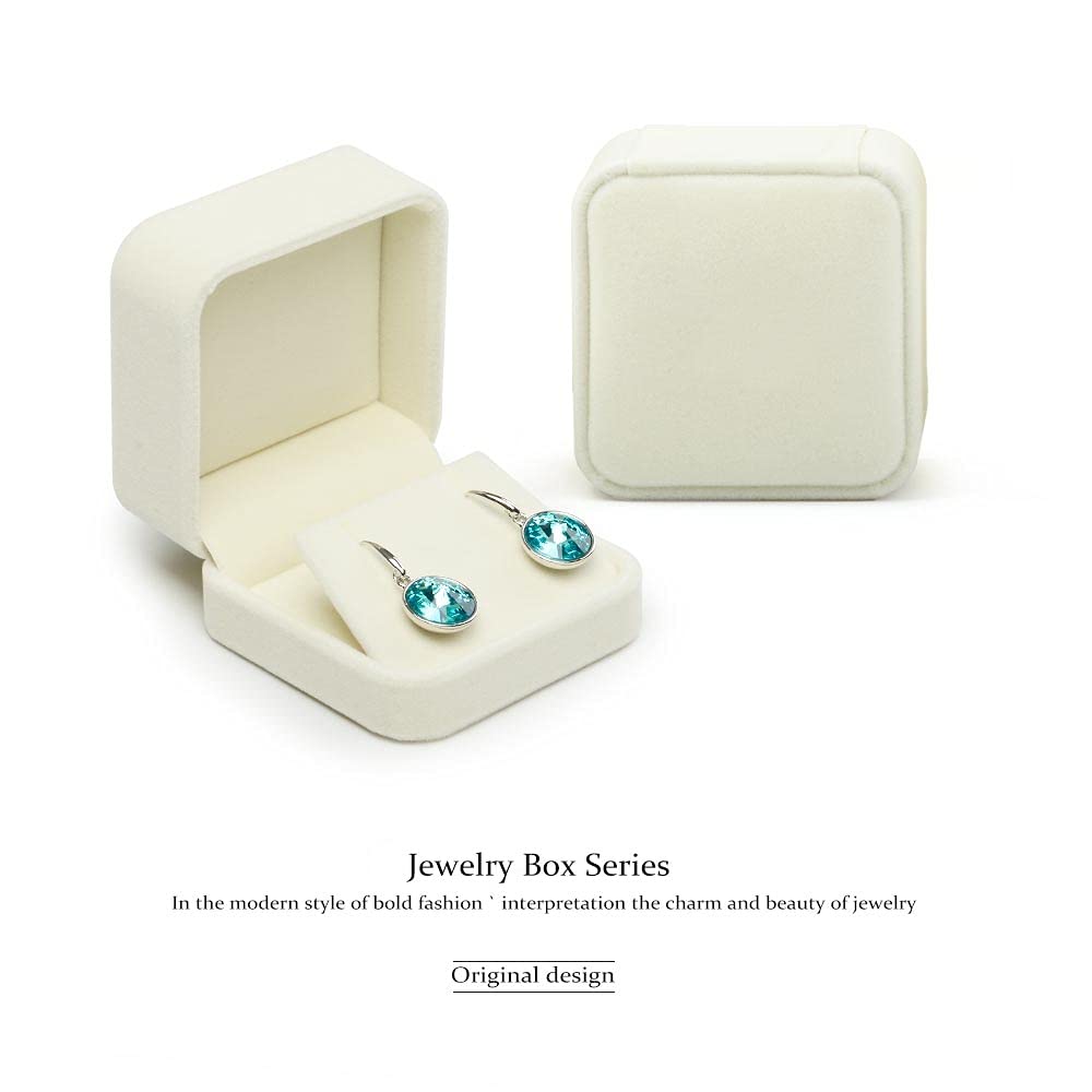 Elegant Velvet Jewelry Gift Box for Earrings - Perfect Christmas & Thanksgiving Present - Jewelry Storage & Display Case for Women's Accessories