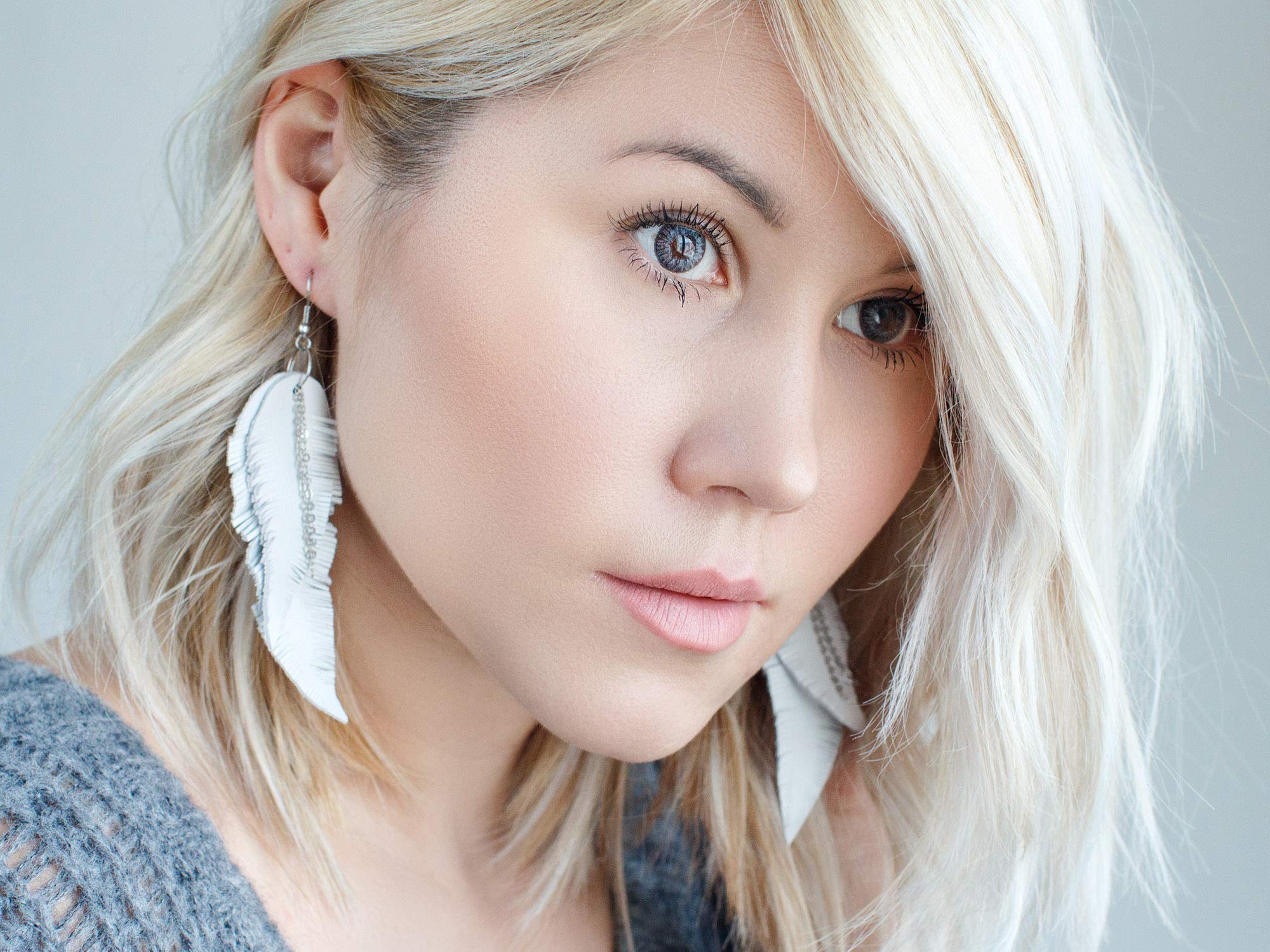 White Leather Feather Dangle Earrings for Women - Layered Tribal Boho Long Earrings | Perfect for Festivals, Parties & Boho Fashion