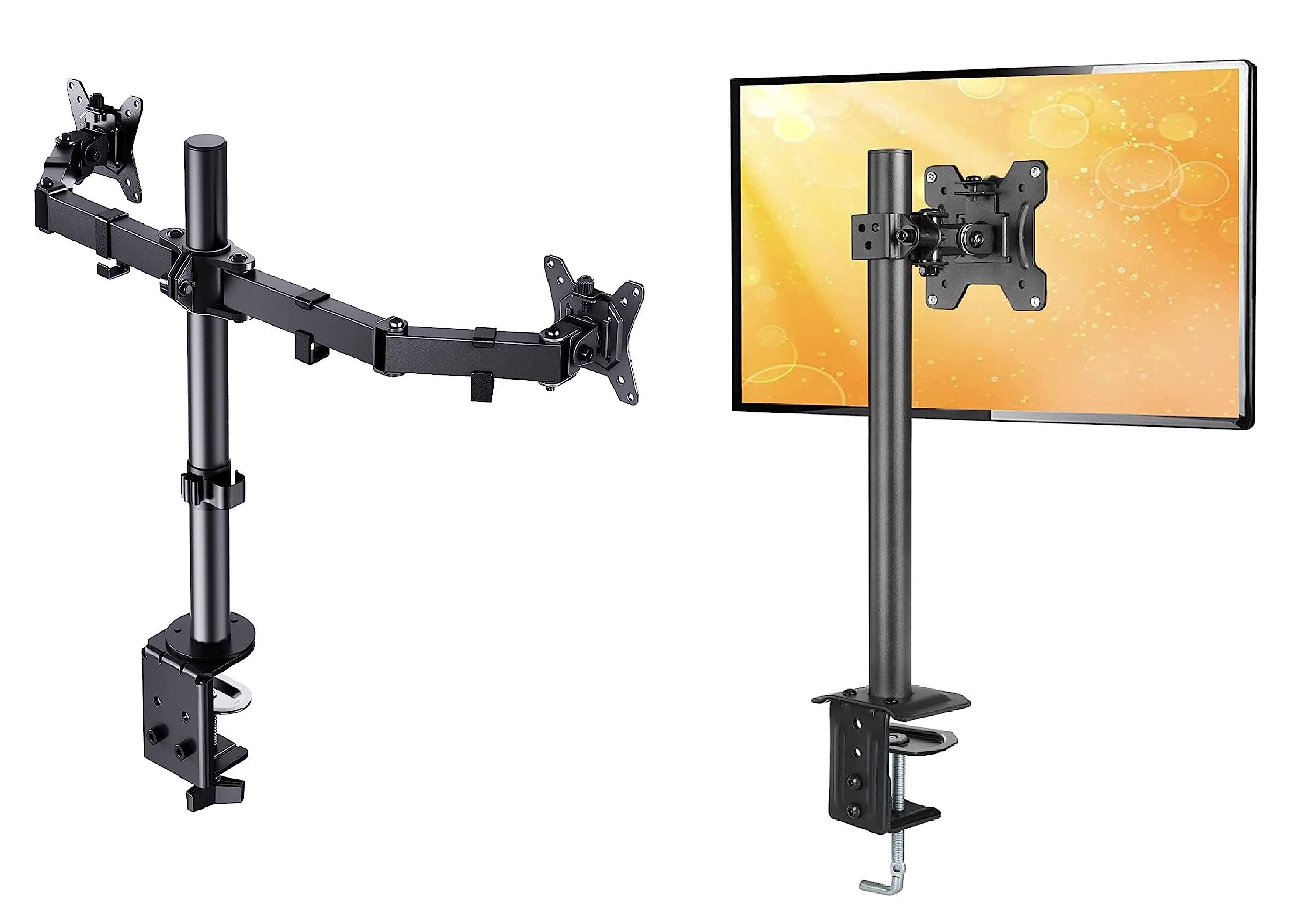 Ergear Dual Monitor Stand for 13-32 Inch Screens - Adjustable VESA Mount for Most 13-32 Inch Monitors - Perfect for Home Office, Gaming Setup & Workspace Ergonomics