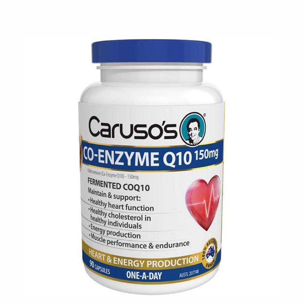Caruso's Coenzyme Q10 150mg Supplement - Supports Heart Health & Energy - for Adults Seeking Cardiovascular Support & Cellular Energy Boost