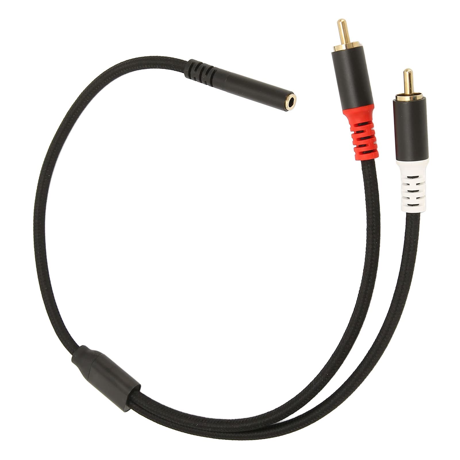 Heayzoki 3.5mm to RCA Audio Cable - Gold Plated HiFi Stereo Sound Y Splitter Cord, Aluminum Alloy Durable for Smartphone, Speakers, Tablet, HDTV - Perfect for Home Theater, Car Audio, and Studio Setups