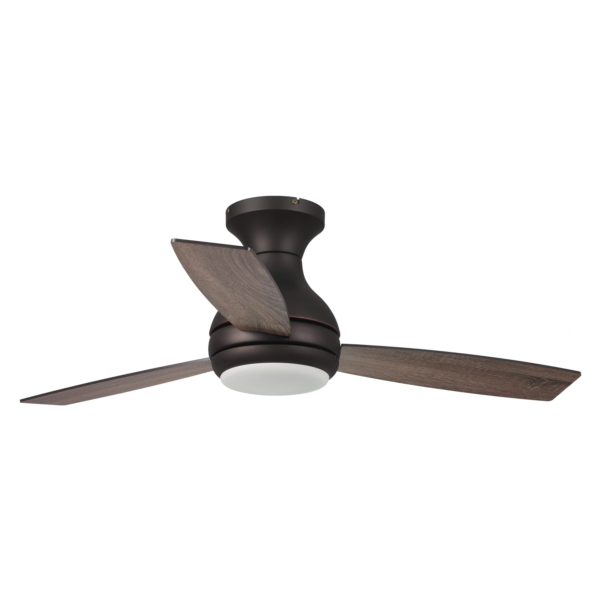 48 Inch Low Profile Ceiling Fan with LED Light and Remote Control - Flush Mount Bedroom Ceiling Fan by Parrot Uncle | Perfect for Bedrooms, Living Rooms & Home Offices
