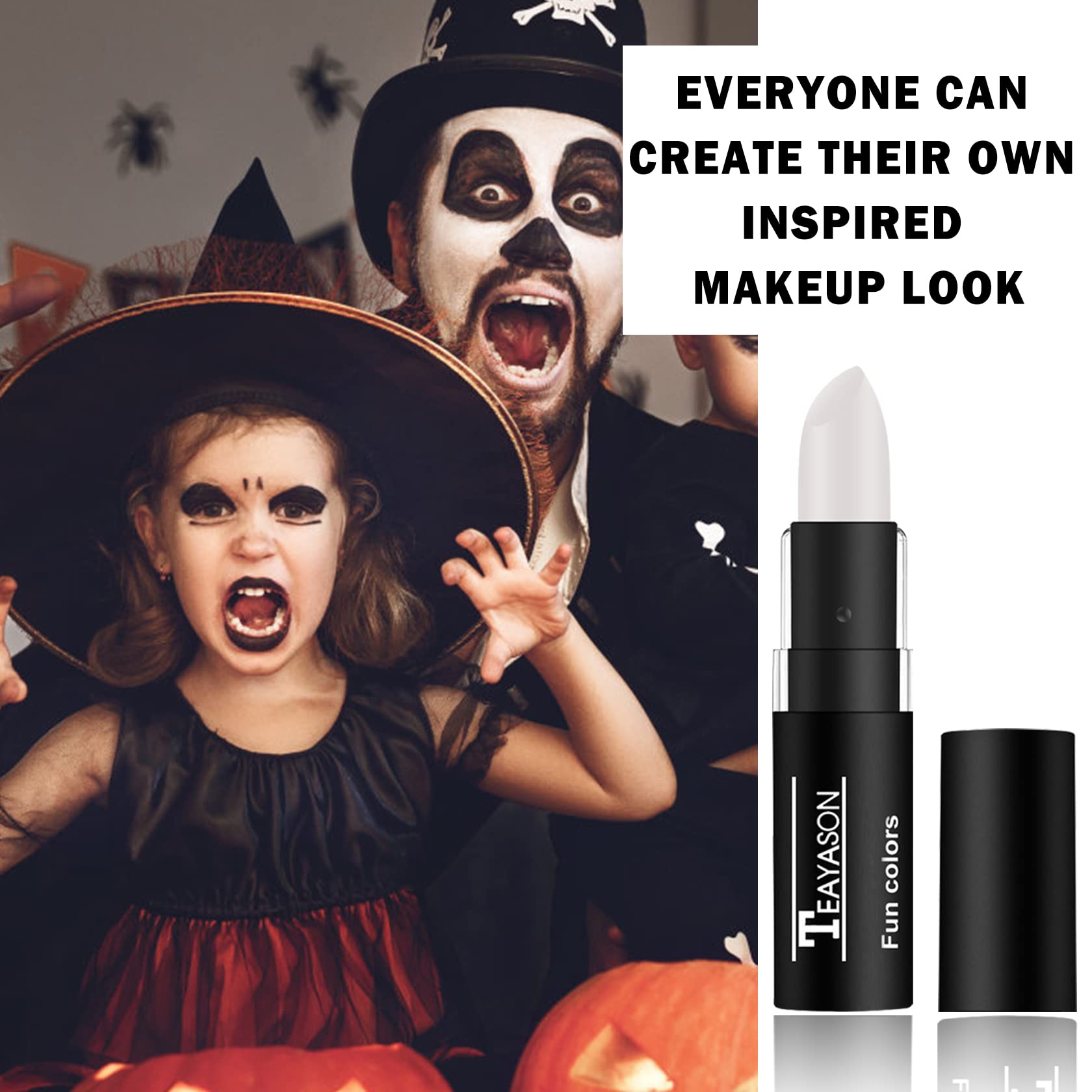 Professional White Clown Makeup Stick - Waterproof Face & Body Paint for Halloween, Cosplay, Football, Baseball, Softball, Goth & Vampire SFX Makeup - Perfect for Costume Parties, Theater Performances & Sports Events