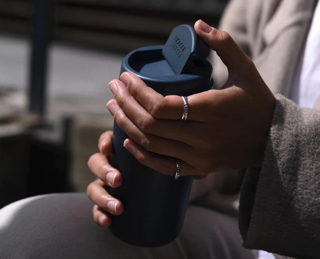 Insulated Travel Coffee Mug with Leak-Proof Hygienic Lid - 340ml (12oz) Stainless Steel Thermos for Hot & Cold Drinks - Perfect for Commuting, Camping, and Office Use