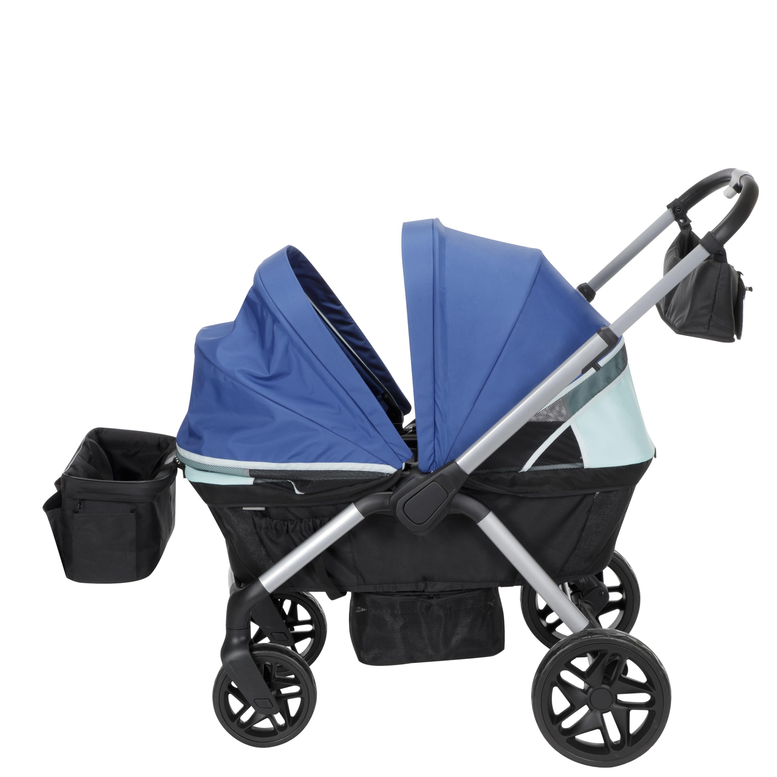 Safety 1st Summit Wagon Stroller for 2 Kids - Double Baby Stroller Wagon with Removable Child Tray, 2 Cup Holders & Wave Runner Wheels | Perfect for Park Outings, Beach Trips & Family Adventures
