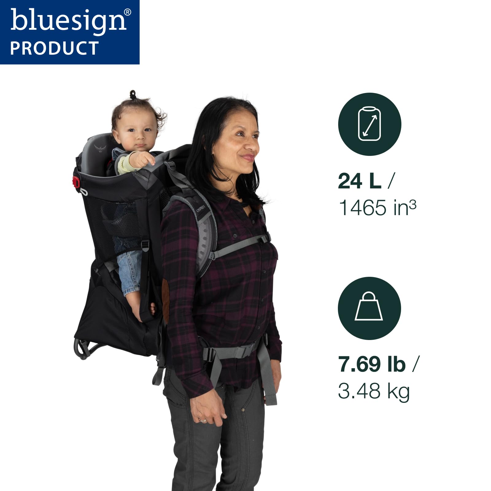 Osprey Poco Child Carrier Backpack - Lightweight Hiking Baby Carrier for Outdoor Adventures, Travel & Errands - Comfortable & Adjustable for Parents
