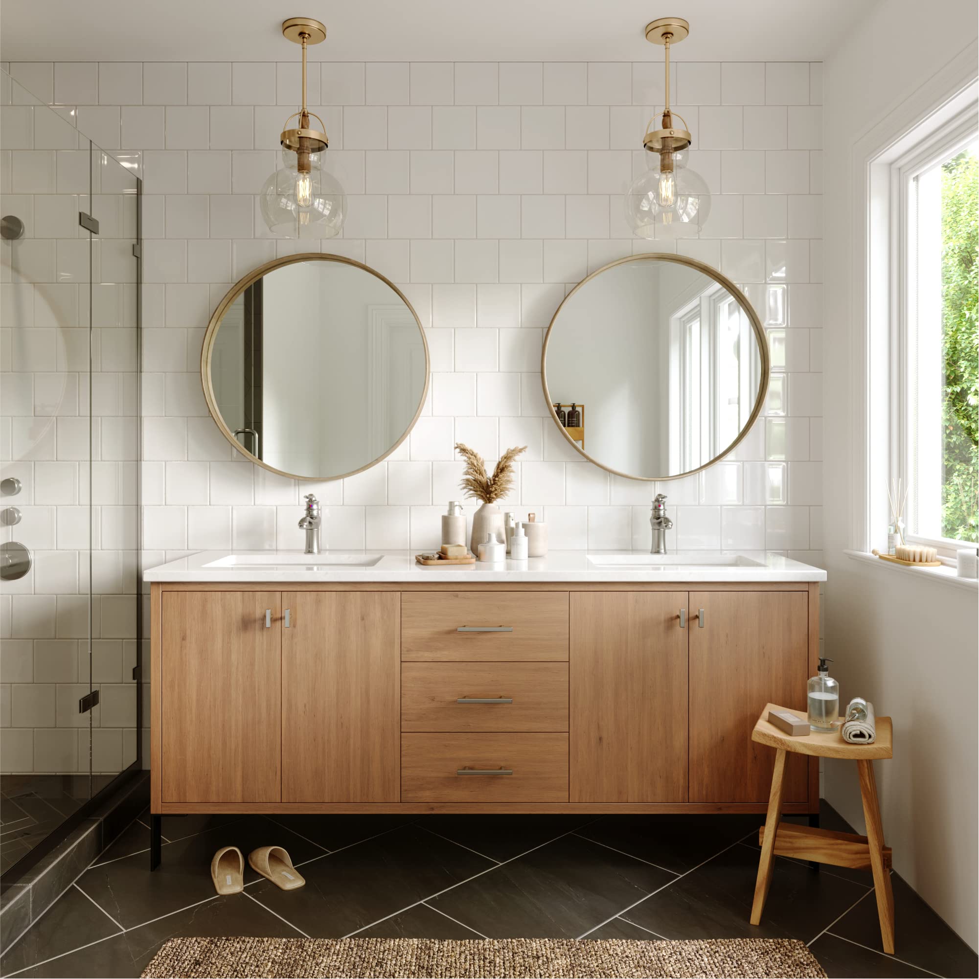 Karran KBF430 Stainless Steel Single Hole Bathroom Sink Faucet with Pop-Up Drain - Modern Single Handle Basin Tap for Bathroom Vanity, Powder Room & Guest Bath Installation