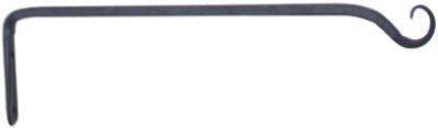 Panacea Black Wrought Iron 15-Inch Straight Plant Hook - Heavy Duty Garden Hanging Hook for Flower Pots, Baskets & Outdoor Decor