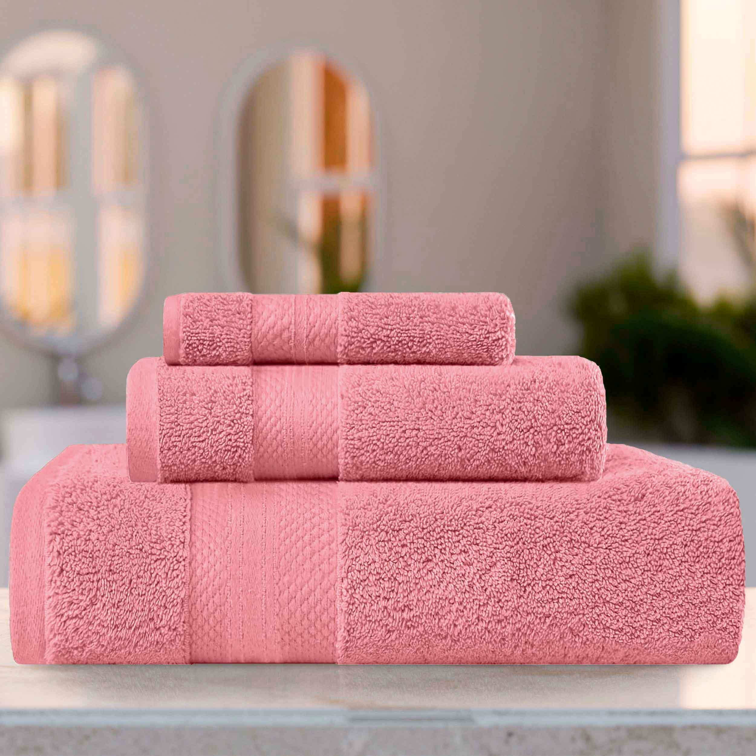 Premium Turkish Cotton 3-Piece Ultra Plush Bath Towel Set - Highly Absorbent, Soft & Luxurious for Spa, Bathroom, and Beach Use