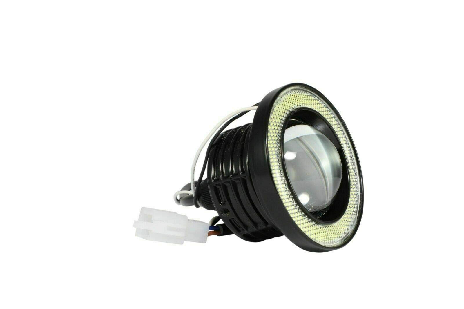 White LED Halo Fog Lamps Angel Eye Driving Lights Kit for 2011-2016 Mini Countryman - Durable Car Headlight Upgrade for Night Driving & Off-Road Adventures
