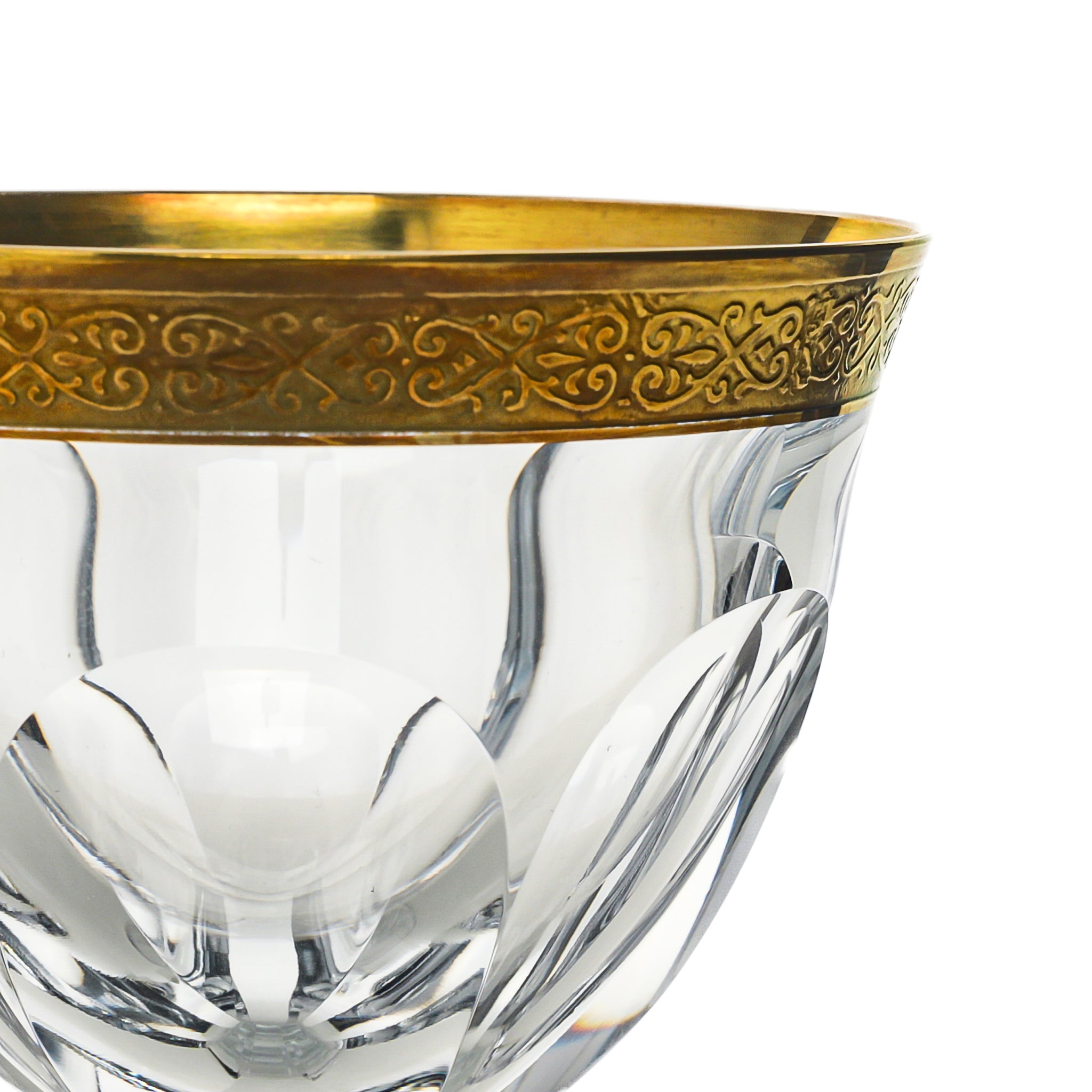 MOSER Lady Hamilton Gold Wine Glass Set - Elegant Crystal Stemware for Champagne, Cocktails & Special Occasions - Perfect for Weddings, Anniversaries & Dinner Parties