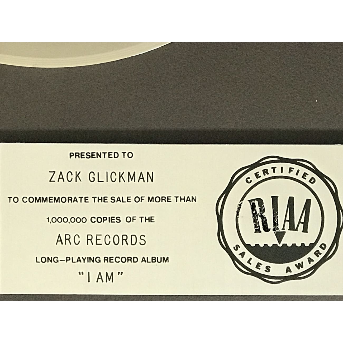 Earth, Wind & Fire I Am RIAA Platinum LP Award - Certified Gold Record Display for Music Collectors & Fans - Perfect for Home Decor, Music Room, or Office Display