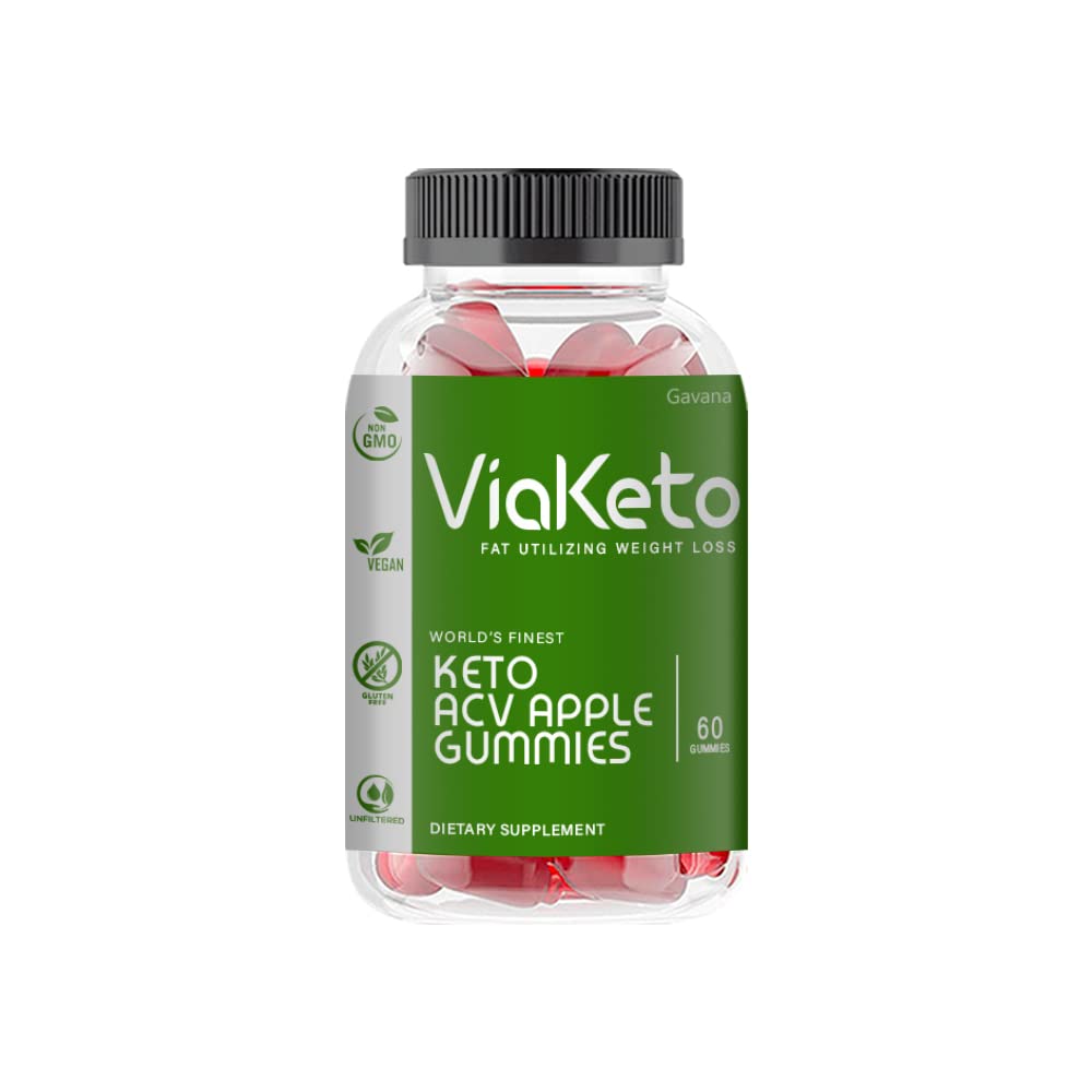 Viaketo Apple Cider Vinegar (ACV) Gummies - Keto-Friendly Supplement for Weight Management & Digestive Health - Perfect for On-the-Go Wellness & Daily Detox