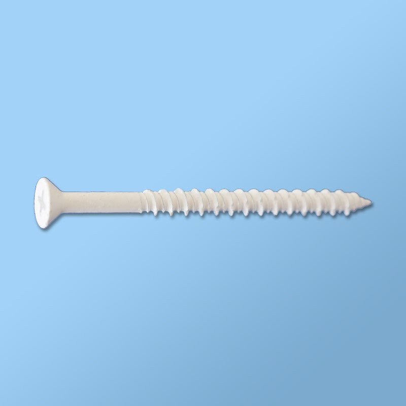 CON Concrete Screws - Phillips Flat Head, Bronze & White Coating for Masonry, Brick, and Concrete - Ideal for Outdoor Construction and DIY Projects