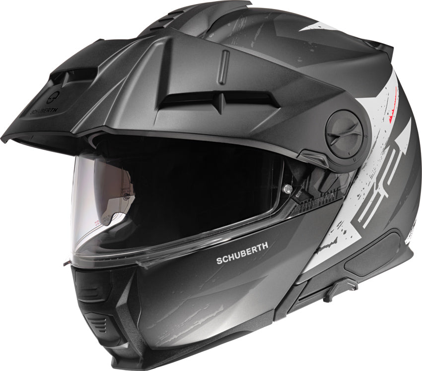 Schuberth E2 Explorer Anthracite Motorcycle Helmet - Lightweight & DOT Certified for Adventure Riding & Long-Distance Touring