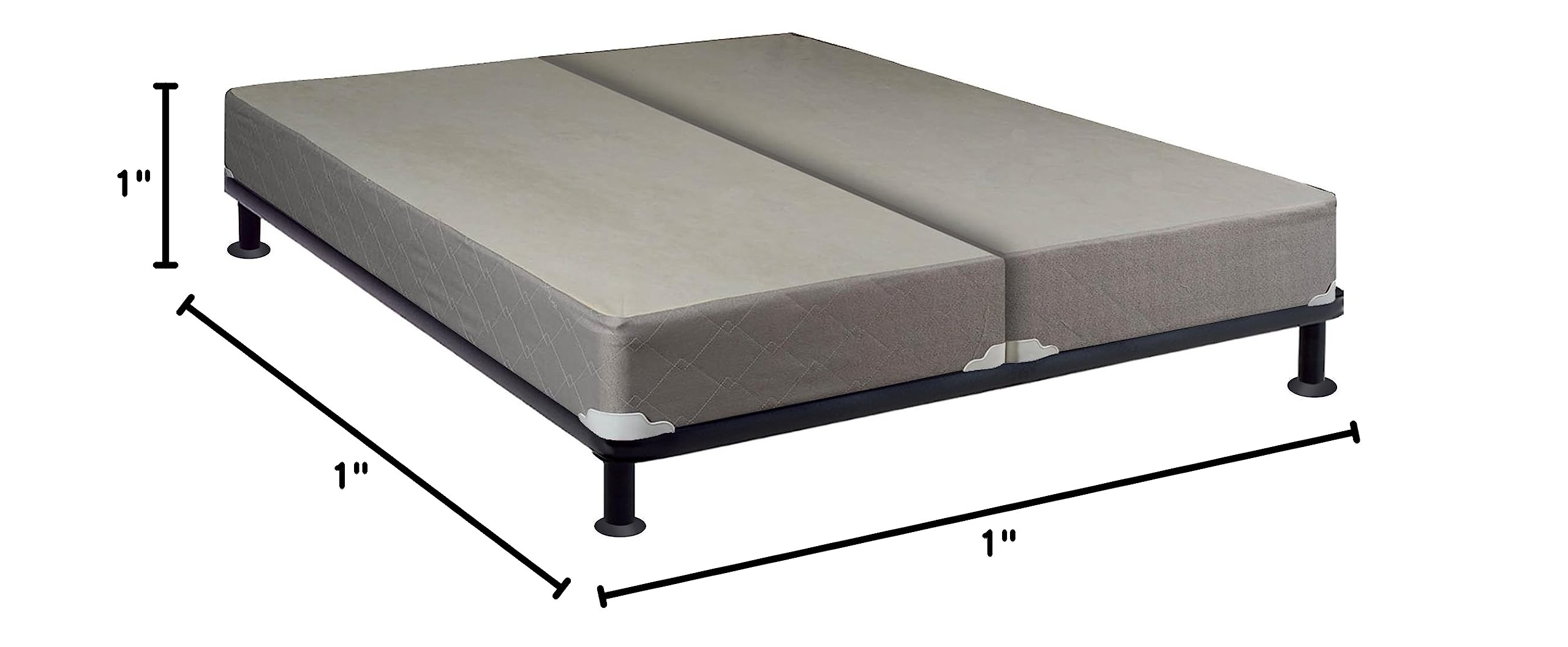 8-Inch Sturdy Split Box Spring for Full Mattress Support - Durable Natural Wood Foundation, Fully Assembled - Perfect for Bedroom, Guest Room & Dorm Use