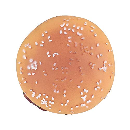 Fdit Pet Hamburger Chew Toys - Squeaky Dog Chew Toy for Puppies & Adult Dogs, Durable Hamburger-Shaped Food Toy with Fun Sound - Perfect for Teething, Playtime & Training