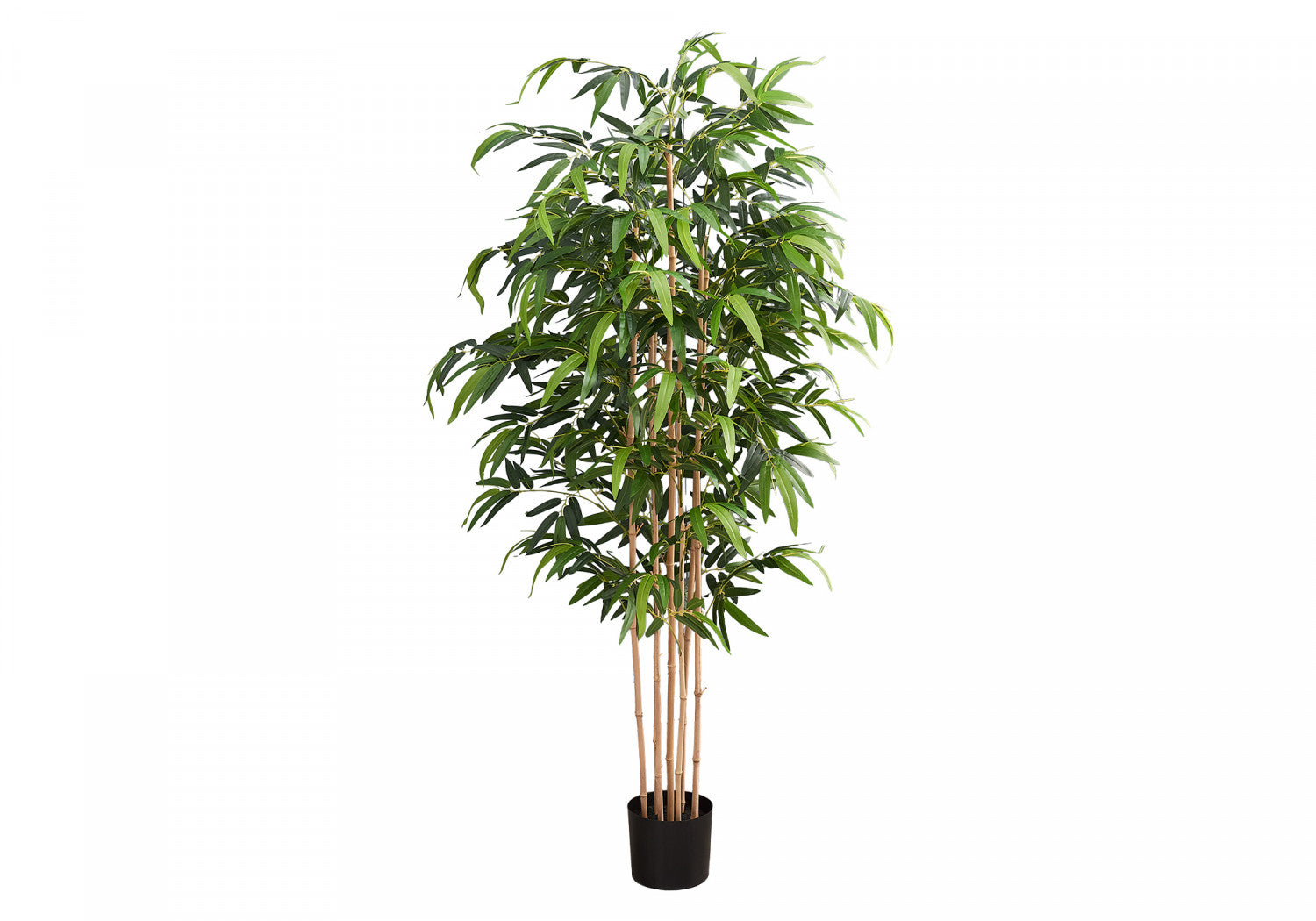 83 Inch Bamboo Tree with 8 Black Pots - Artificial Green Lucky Bamboo Plant for Home Office Decor, Feng Shui, Housewarming Gift & Indoor Plants Decorations